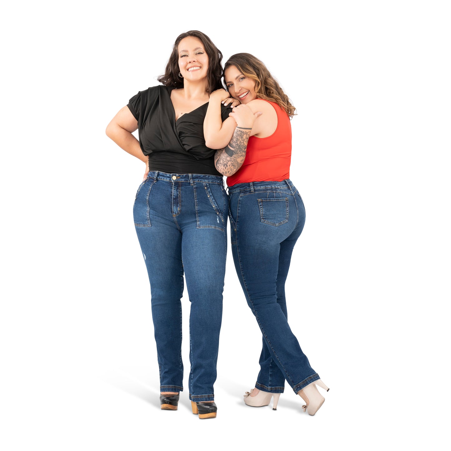Curvy Skinny Jeans for Women | Sizes 10-22 | Peach Queen Classic Blue