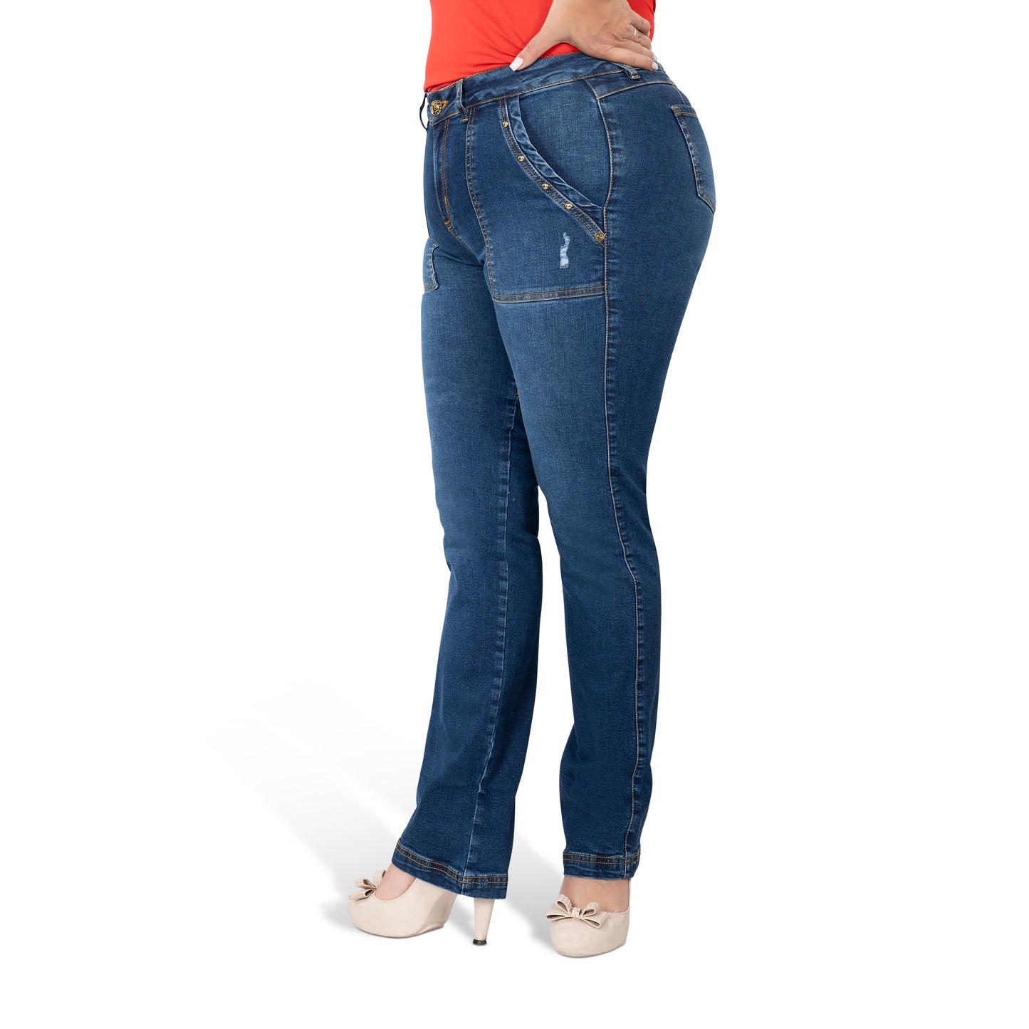 Curvy Skinny Jeans for Women | Sizes 10-22 | Peach Queen Classic Blue