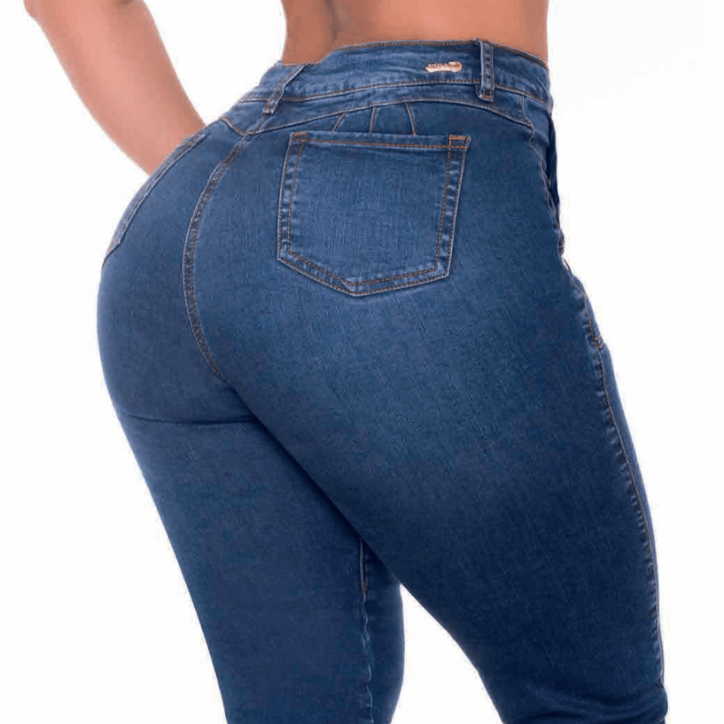 Curvy Skinny Jeans for Women | Sizes 10-22 | Peach Queen Classic Blue