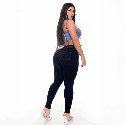 High Waisted Booty Lift Skinny Jeans for Women - Navy Blue - Sizes 10-22