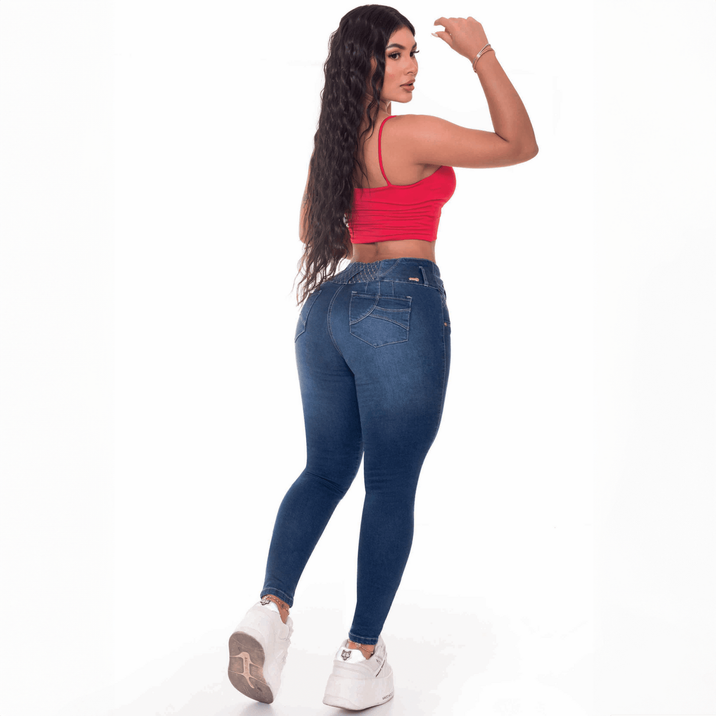 Booty Lift Skinny Jeans for Women | Sizes 10-22 | Classic Blue | Tummy Control