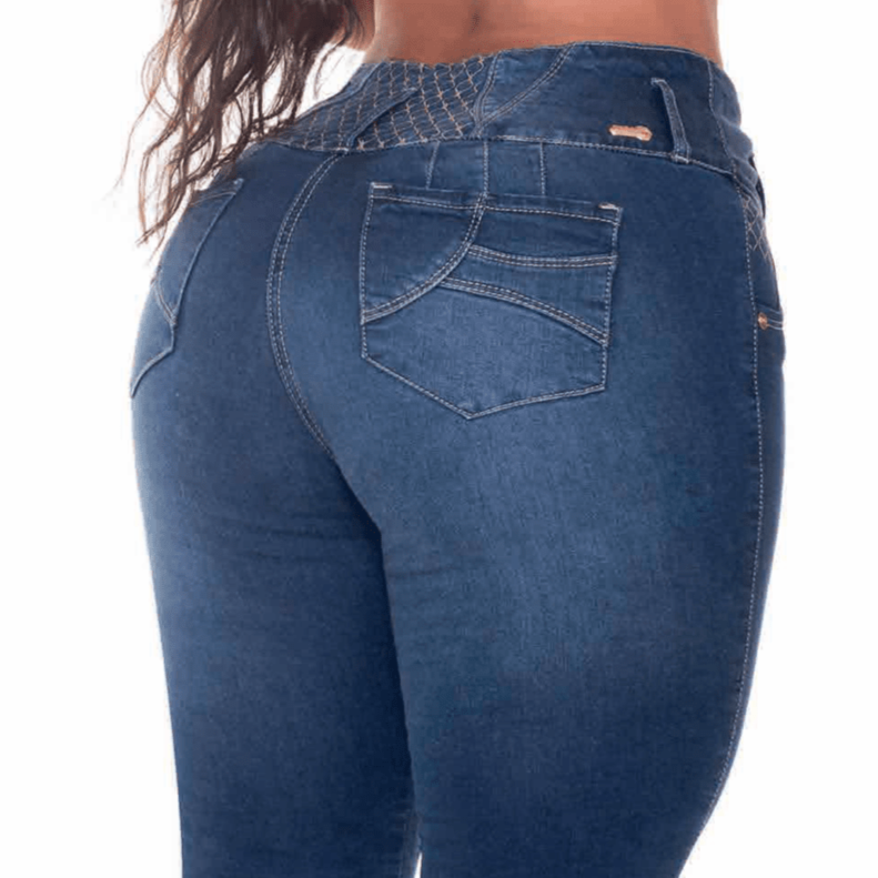 Booty Lift Skinny Jeans for Women | Sizes 10-22 | Classic Blue | Tummy Control