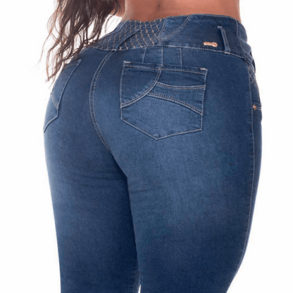 Booty Lift Skinny Jeans for Women | Sizes 10-22 | Classic Blue | Tummy Control