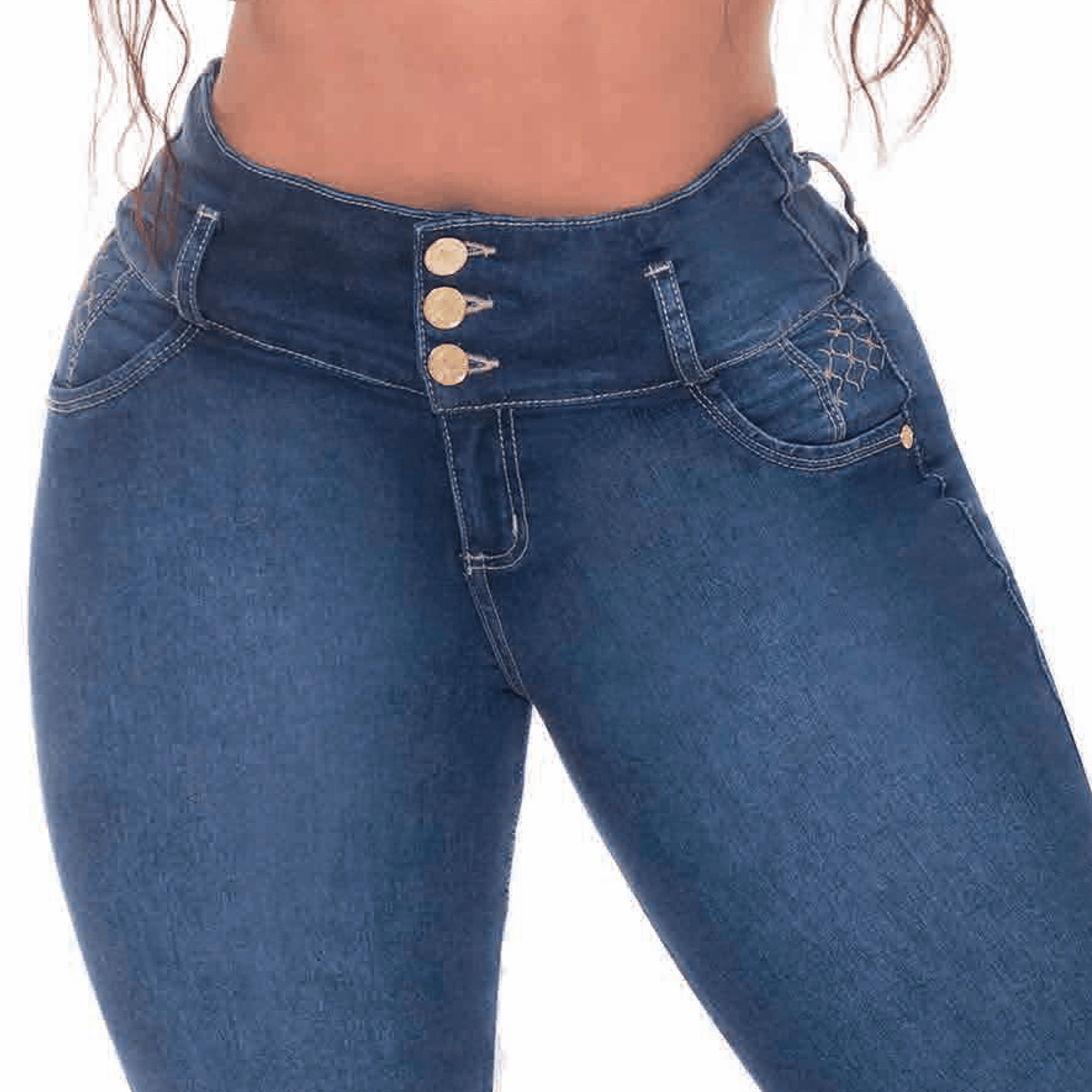 Booty Lift Skinny Jeans for Women | Sizes 10-22 | Classic Blue | Tummy Control