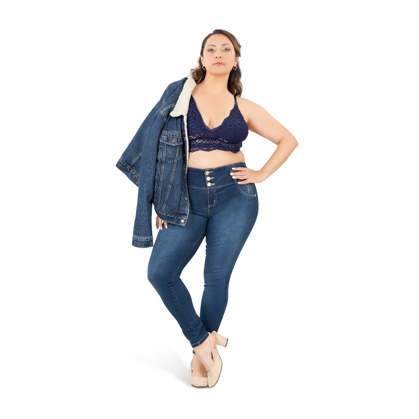 Booty Lift Skinny Jeans for Women | Sizes 10-22 | Classic Blue | Tummy Control