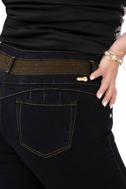 High Waisted Booty Lift Skinny Jeans for Women - Navy Blue - Sizes 10-22