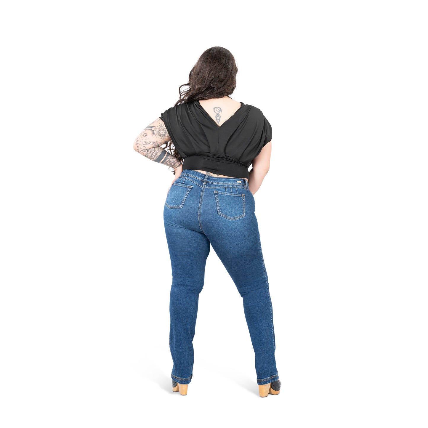 Curvy Skinny Jeans for Women | Sizes 10-22 | Peach Queen Classic Blue