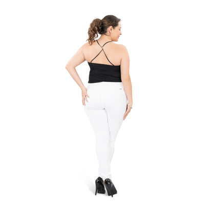 White Booty Lift Skinny Jeans for Women | Sizes 10-22 | Peach Queen