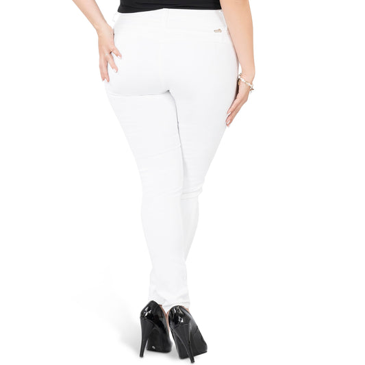 White Booty Lift Skinny Jeans for Women | Sizes 10-22 | Peach Queen