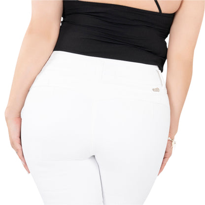 White Booty Lift Skinny Jeans for Women | Sizes 10-22 | Peach Queen
