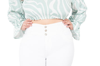 White Booty Lift Skinny Jeans for Women | Sizes 10-22 | Peach Queen