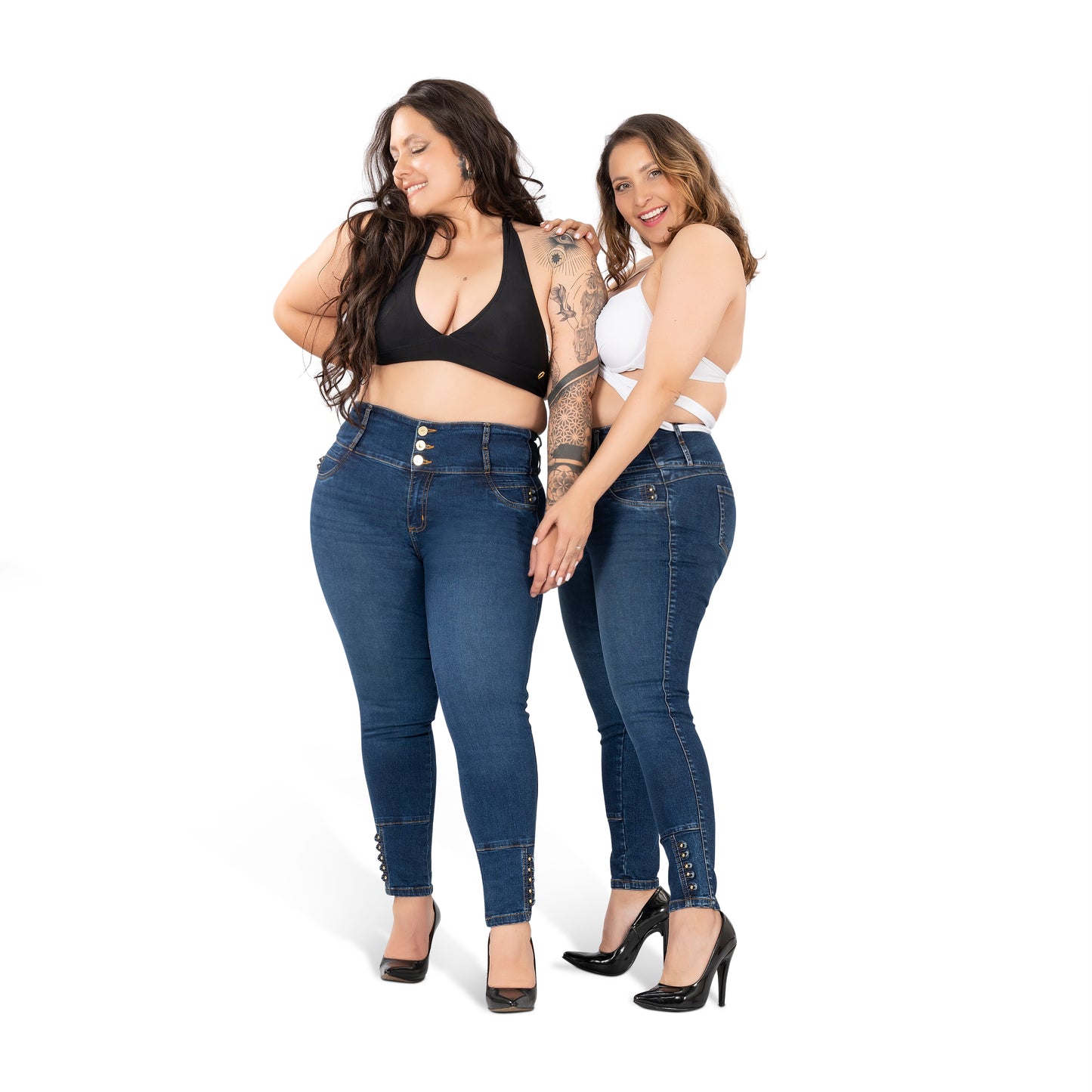 High Waisted Booty Lift Skinny Jeans for Women | Sizes 10-22 | Classic Blue