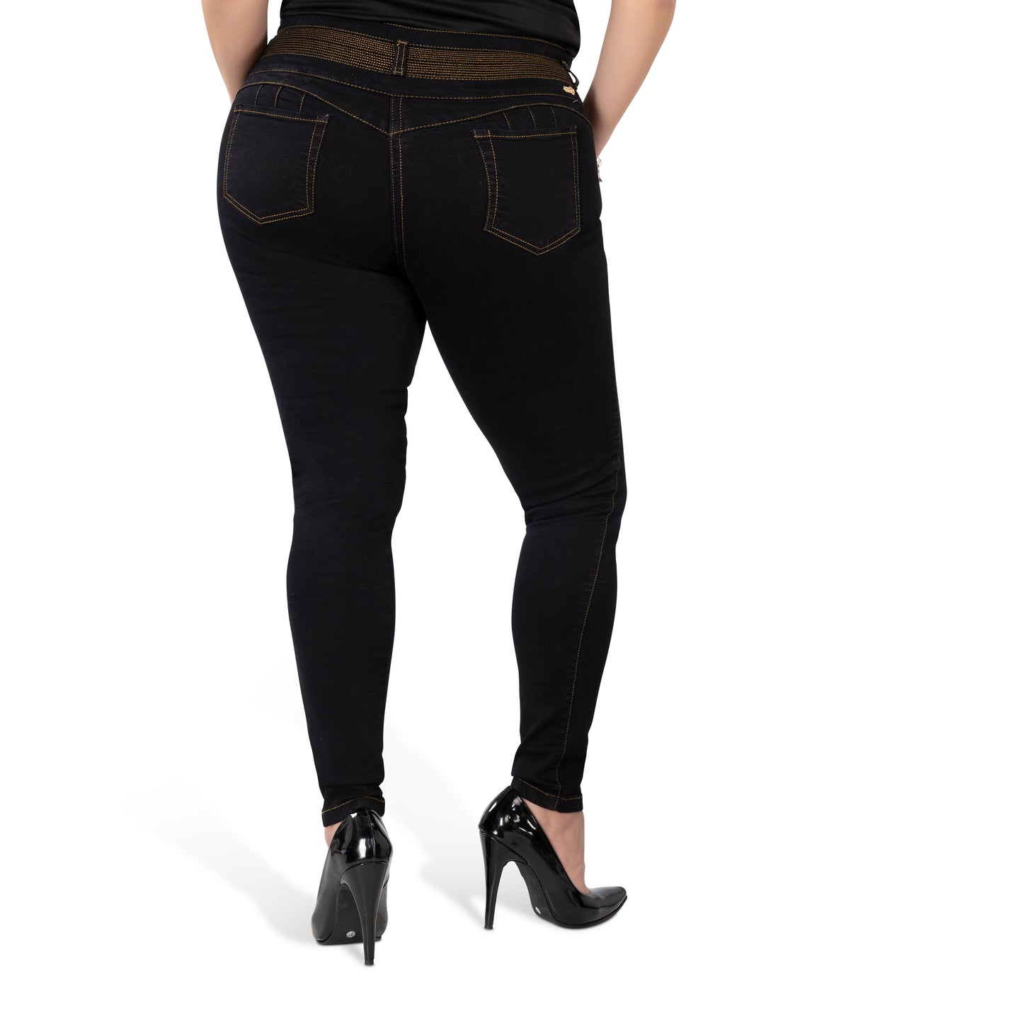 High Waisted Booty Lift Skinny Jeans for Women - Navy Blue - Sizes 10-22