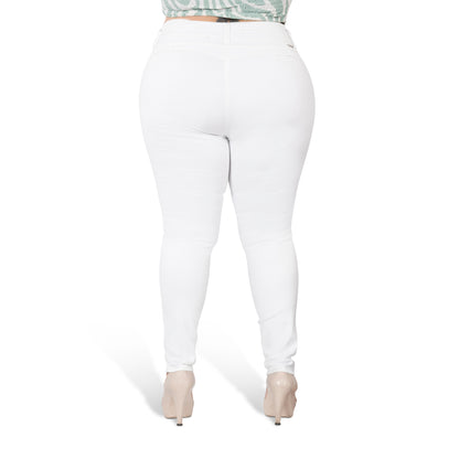 White Booty Lift Skinny Jeans for Women | Sizes 10-22 | Peach Queen
