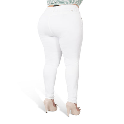 White Booty Lift Skinny Jeans for Women | Sizes 10-22 | Peach Queen
