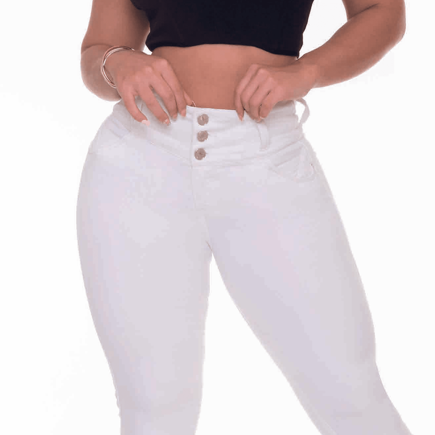 White Booty Lift Skinny Jeans for Women | Sizes 10-22 | Peach Queen