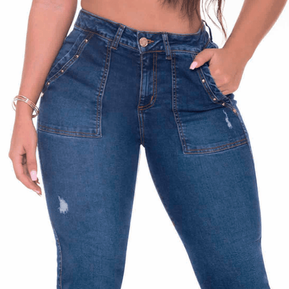 Curvy Skinny Jeans for Women | Sizes 10-22 | Peach Queen Classic Blue