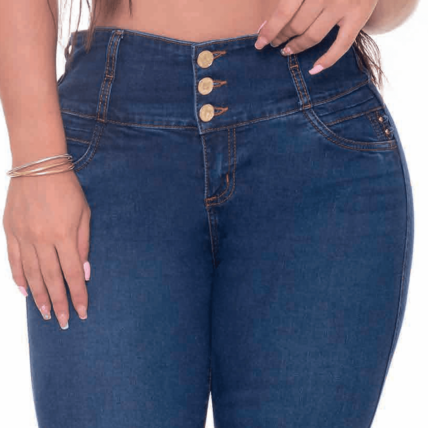 High Waisted Booty Lift Skinny Jeans for Women | Sizes 10-22 | Classic Blue