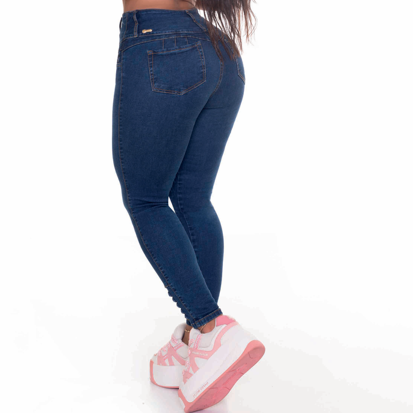 High Waisted Booty Lift Skinny Jeans for Women | Sizes 10-22 | Classic Blue